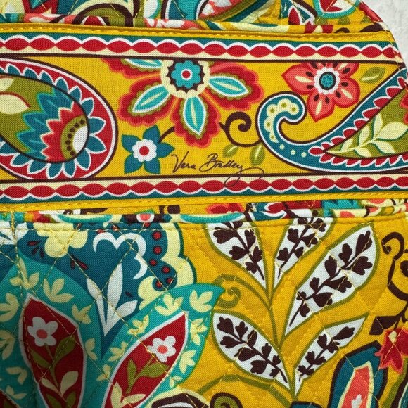 Vera Bradley Bowler Bag FALL 2012 Retired "PROVENCAL" Yellow floral pattern - Picture 2 of 12